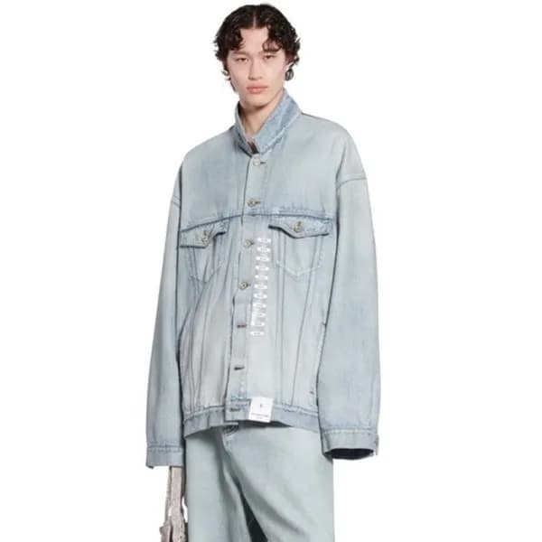발렌시아가 남성 블루 자켓 - Balenciaga Mens Blue Jackets - ba… - 1
