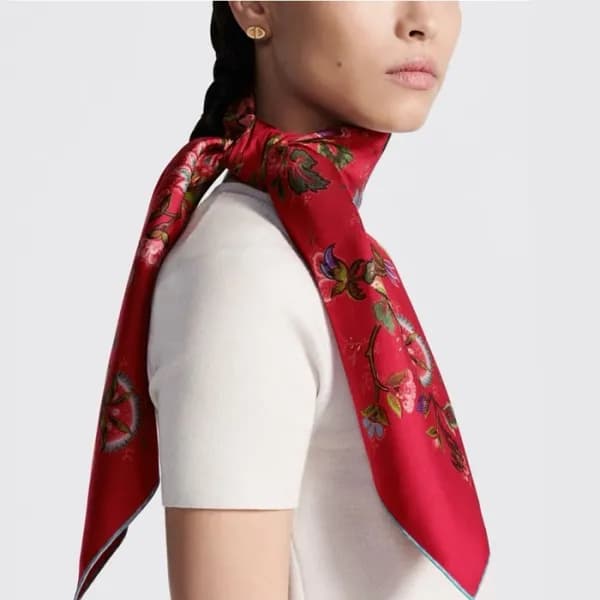 디올 여성 레드 머플러 - Dior Womens Red Muffler - acc1728x - 1