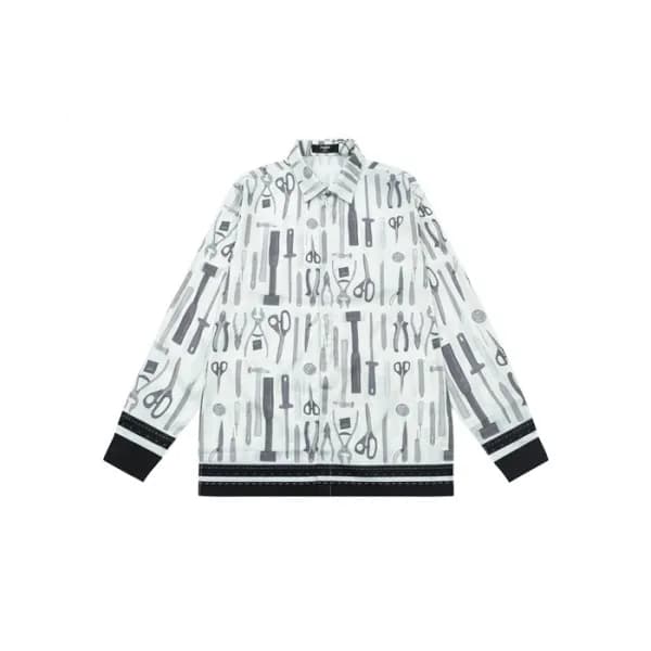 펜디 남성 화이트 셔츠 - Fendi Mens White Shirts - fec1069x - 1