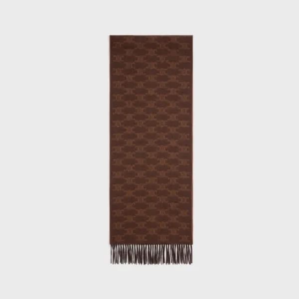 셀린느 남/녀 브라운 머플러 - Celine Unisex Brown Muffler - ac… - 1