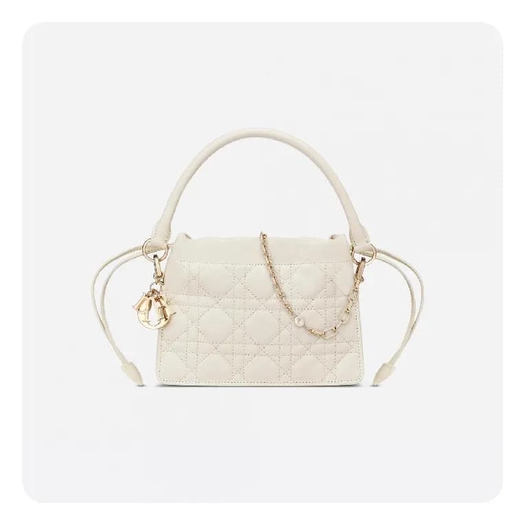 디올 여성 레이디 미니 탑 핸들 드로우스트링 백 - Dior Lady Mini Torre … - 1