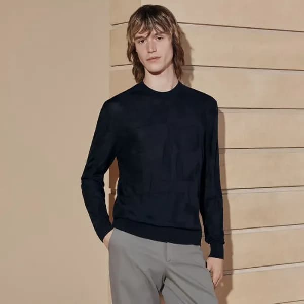 에르메스 남성 라운드 스웨터 - Hermes Mens Round Sweater - hec2… - 1