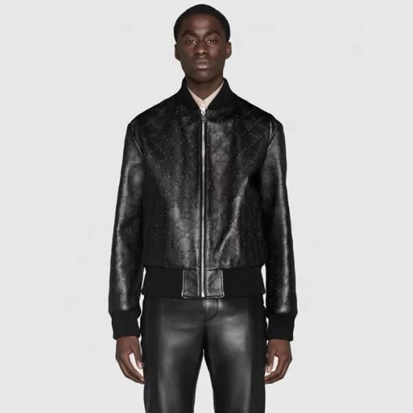 구찌 남성 가죽 자켓 - Gucci Mens Leather Jacket - guc4677x - 1