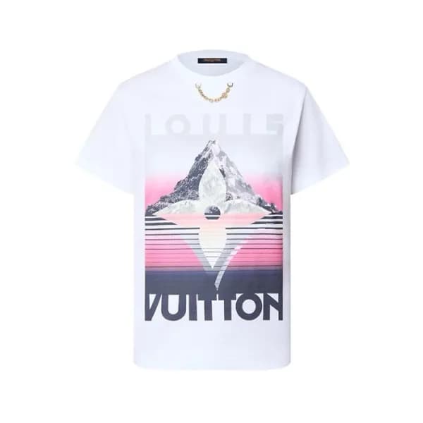 루이비통 남성 라운드 반팔 티셔츠 - Louis vuitton Mens Round Tshi… - 1