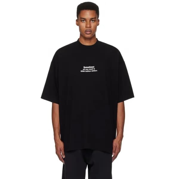 베트멍 남/녀 라운드 반팔 티셔츠 - Vetements Unisex Oversize Tsh… - 1