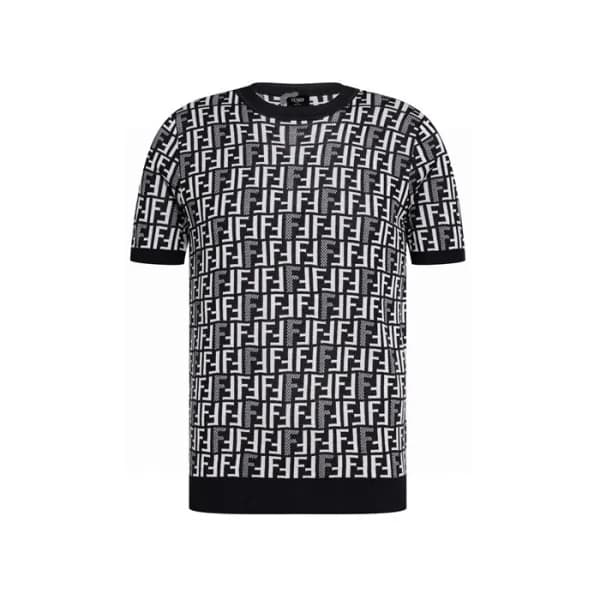 펜디 남성 라운드 반팔 티셔츠 - Fendi Mens Round Tshirt - fec68… - 1