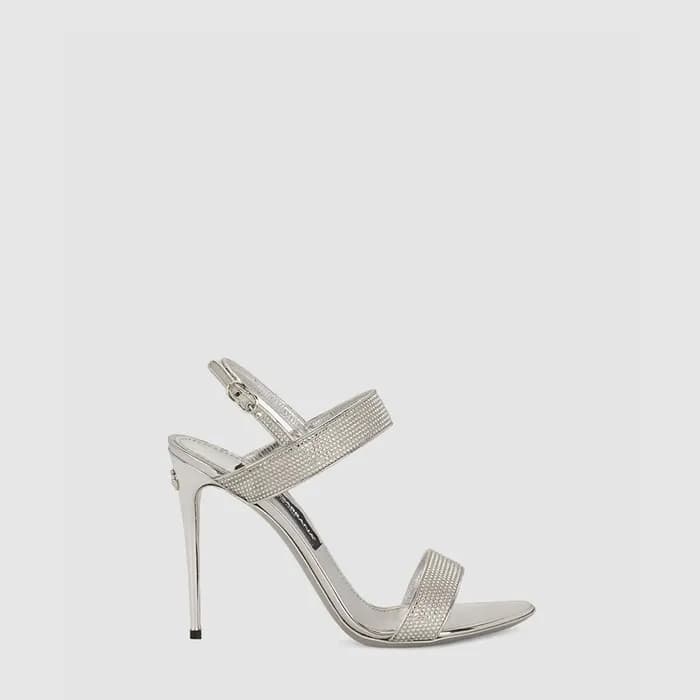 돌체앤가바나 여성 라인스톤 새틴 샌들 - Dolce&Gabbana Womens Rhines… - 1