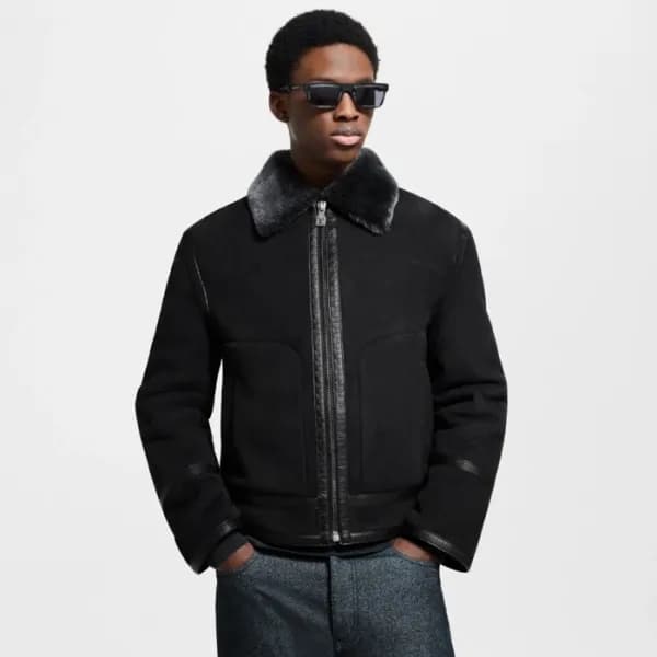 루이비통 남성 가죽 재킷 - Louis vuitton Mens Leather Jacket … - 1