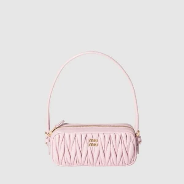 미우미우 여성 마테라쎄 나파 가죽 파우치 - Miumiu Womens Matelasse N… - 1
