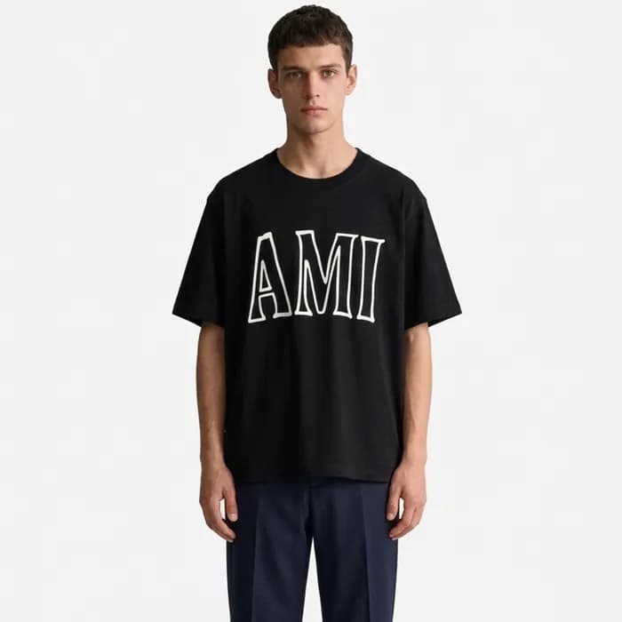 아미 남성 파리 프린트 티셔츠 - Ami Mens Paris Print Tshirt - a… - 1