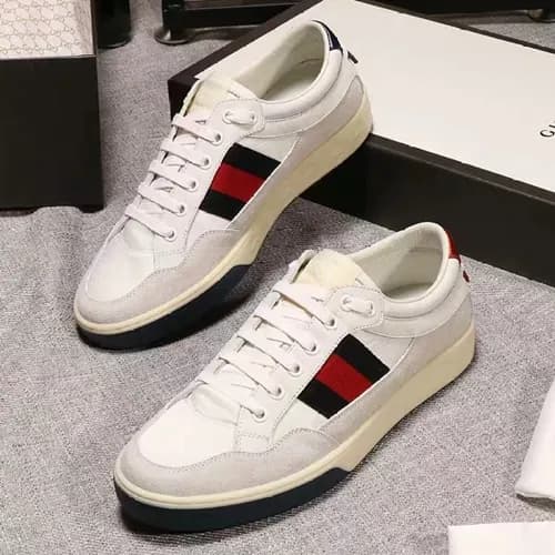 [구찌] 구찌 웹 디테일 스니커즈 화이트 남성용 스니커즈 gu0033x - Gucci We… - 1