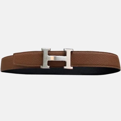 Hermes 2018 Mens Business Initial Logo Leather Be… - 1