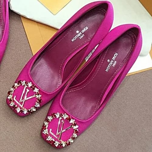 LOUIS VUITTON 2018 LADIES SILK LOGO PUMPS - 루이비통 로…