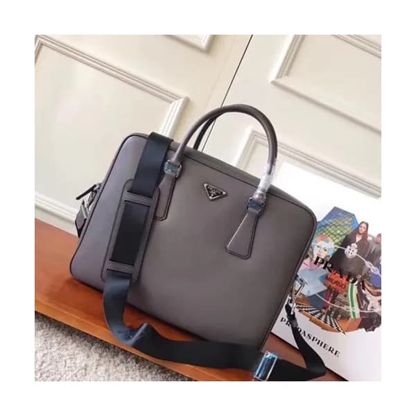 Prada Saffiano Mens Business Bag,36CM - 프라다 사피아노 …