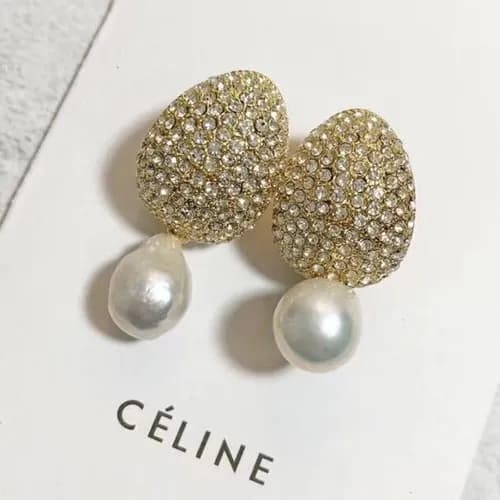 CELINE Yellow Gold Earring - 셀리느 여성용 18k도금 옐로우 골드 … - 1