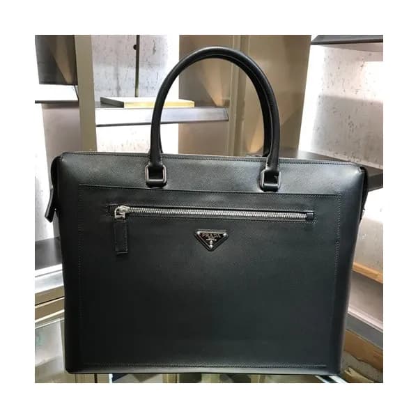 Prada 2019 Saffiano Mens Business Bag ,38CM - 프라다 … - 1