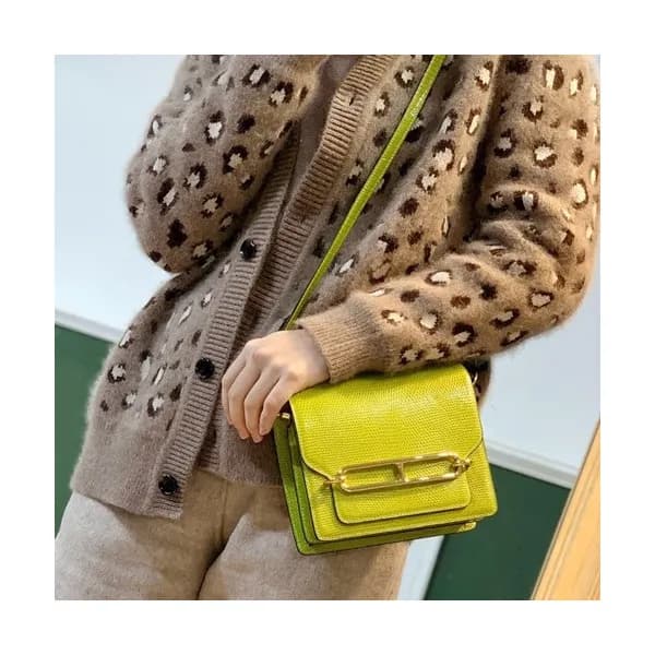 Hermes Roulis Lizard Leather Shoulder Bag,18cm - 에… - 1