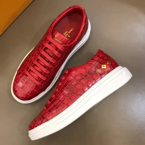 Louis Vuitton 2019 Mens Handmade Leather Sneakers … - 1