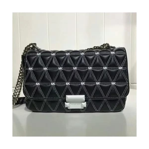 Michael Kors Leather Sloan Chain Cross Bag, 25CM -… - 1