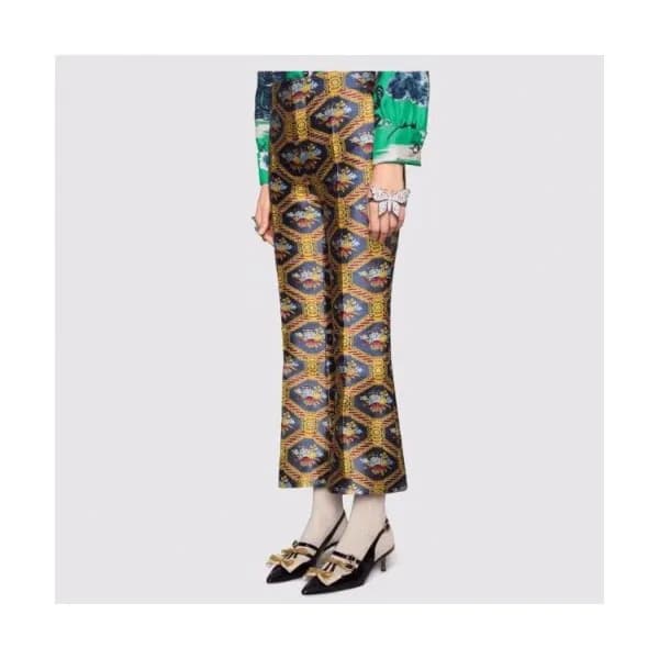 Gucci 2019 Womens Ribbon Starp Middle-heel Slingba… - 1