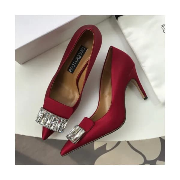 Sergio Rossi 2019 Ladies Embellished Strass Gliit… - 1