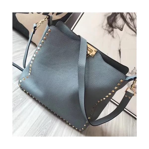 Valentino 2019 Leather Rockstud Shoudler Bag,31CM … - 1