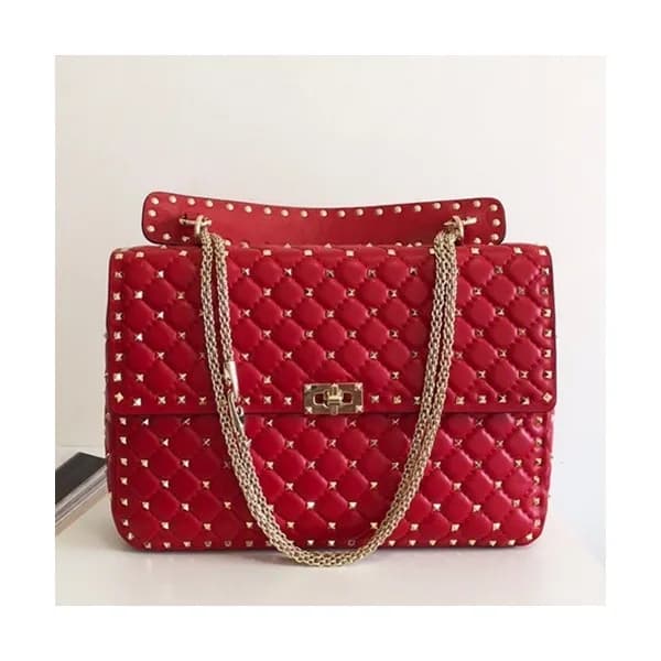Valentino 2019 Leather Rockstud Spike Large Tote S… - 1