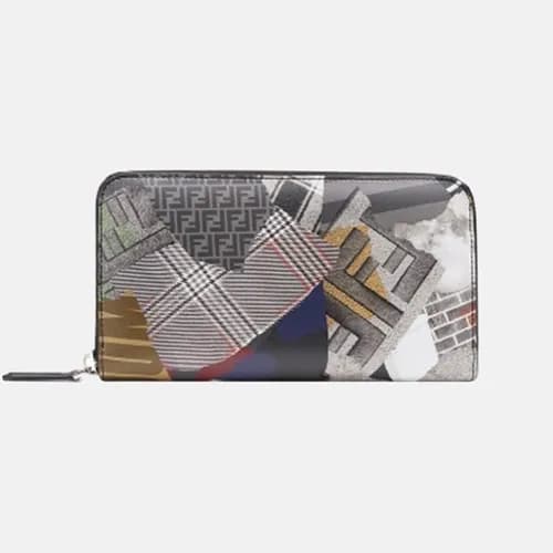 Fendi 2019 Leather Zip Round Wallet - 펜디 남여공용 레더 지… - 1