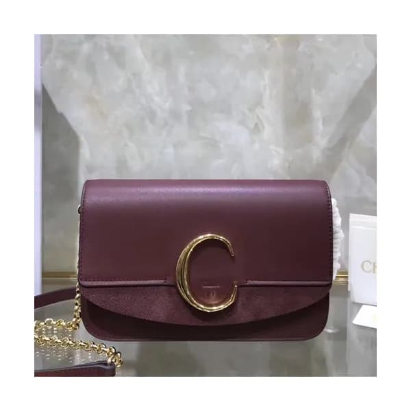 Chole 2019 C Leather Shoulder Bag, 21cm - 끌로에 201… - 1