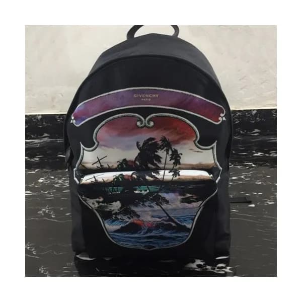 Givenchy 2019 Canvas & Leather Back Pack,41cm - 지방… - 1