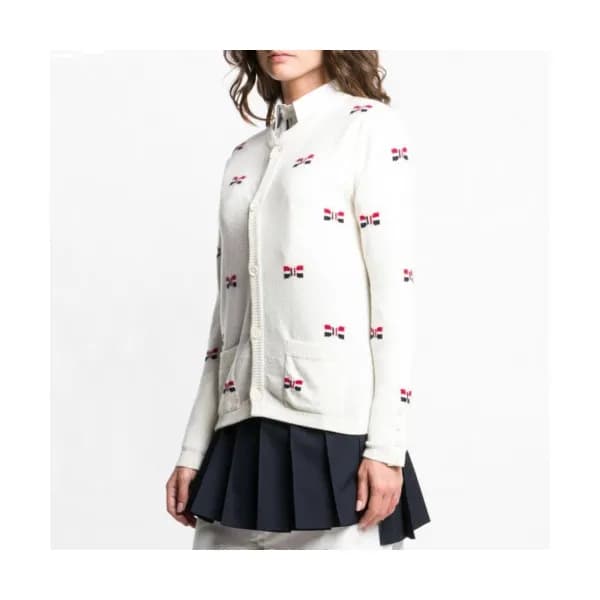 Thom Browne 2019 Womens Strap Crew-neck Cardigan … - 1