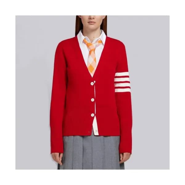 Thom Browne 2019 Womens Strap V-neck Cardigan - 톰브… - 1