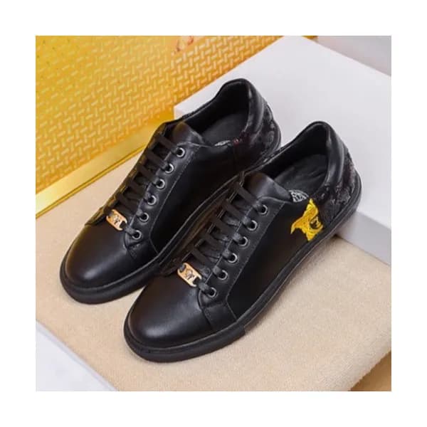 Versace 2019 Mens Leather Sneakers - 베르사체 2019 남성용… - 1