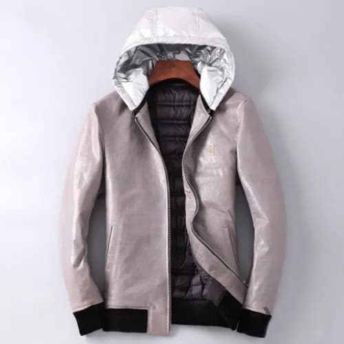 Loewe 2019 Mens Logo Casual Duck Down Leather Jack… - 1