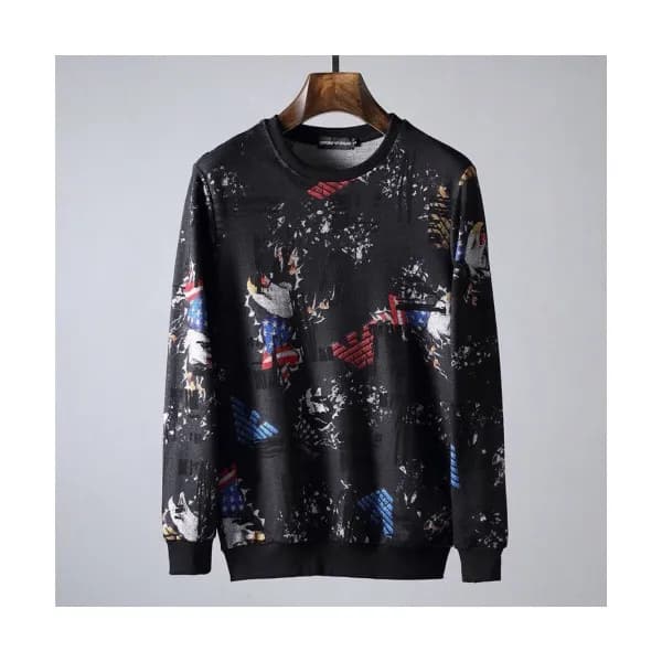 Armani 2019 Mens Logo Cotton Man-to-man - 알마니 2019… - 1