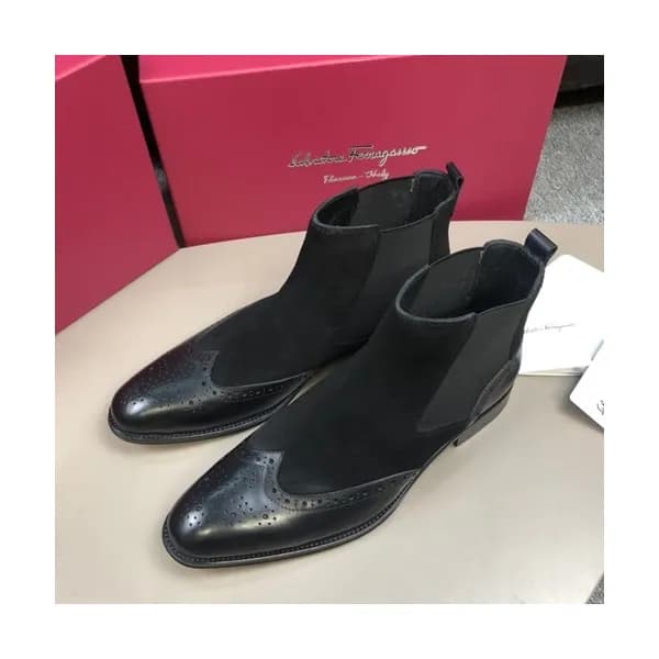 Ferragamo 2019 Mens Leather Boots - 페라가모 2019 남성용 … - 1