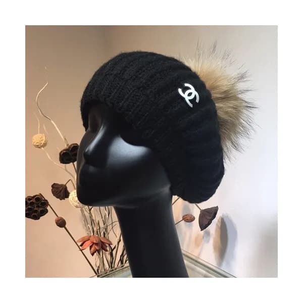 Chanel 2019 Ladies Knit & Fox Fur Cap - 샤넬 2019 여성… - 1