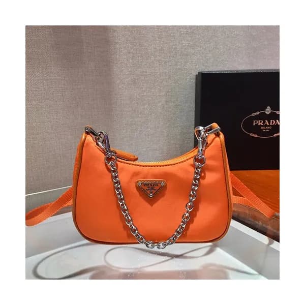 Prada 2020 Nylon Mini Hobo Tote Shoulder Bag,15CM … - 1