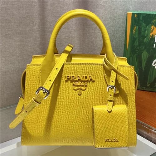 [프라다]Prada 2021 Monochrome Safiano Leather Tote Sh… - 1