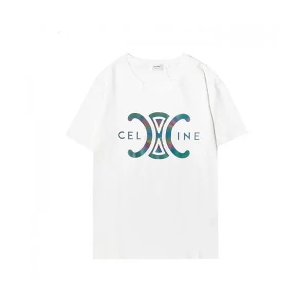 Celine Mm/Wm Hedi Slimane Logo Cotton Short Sleeve… - 1
