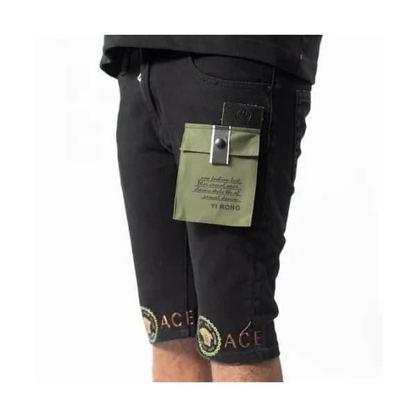 Versace Mens Medusa Logo Casual Half Pants Black … - 1