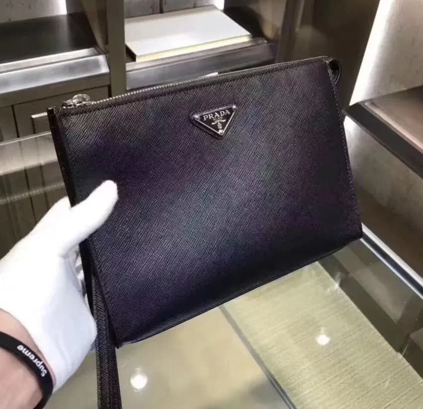[프라다]Prada 2023 Mens Leather Clutch Bag,2VF001E,24… - 1