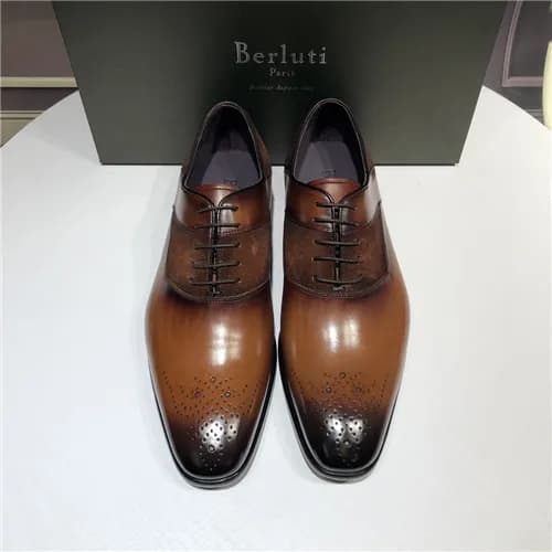 Berluti 2021 Men's Leather Oxford Shoes,BERTS0… - 1