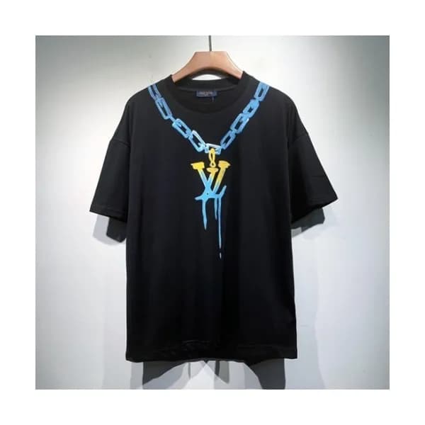 Louis vuitton Mm/Wm Logo Short Sleeved Tshirts Bl… - 1