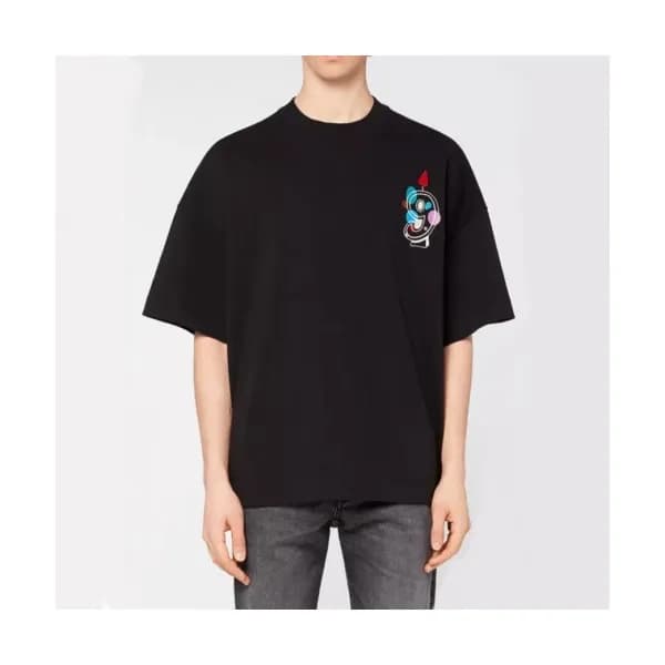 Ami Mm/Wm Casual Cotton Short Sleeved Tshirt Black… - 1
