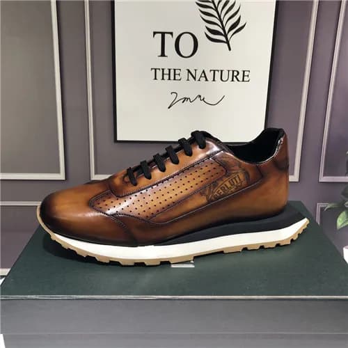 Berluti 2021 Men's Leather Sneakers,BERTS0286 … - 1