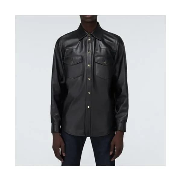 Gucci Mens Classic Leather Jackets Black - 구찌 202… - 1