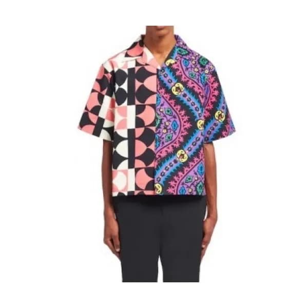 Prada Mens Basic Logo Short Sleeved Tshirts Purpl… - 1