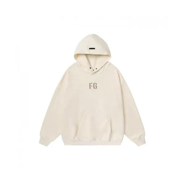 Fear of god Mm/Wm Logo Oversize Cotton Hoodie Ivo… - 1