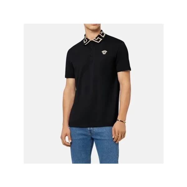베르사체 남성 블랙 폴로 반팔티 - Mens Black Tshirts - ver0886x - 1